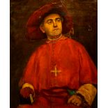 European school: Portrait of a cardinal, oil on canvas, 19th C.
