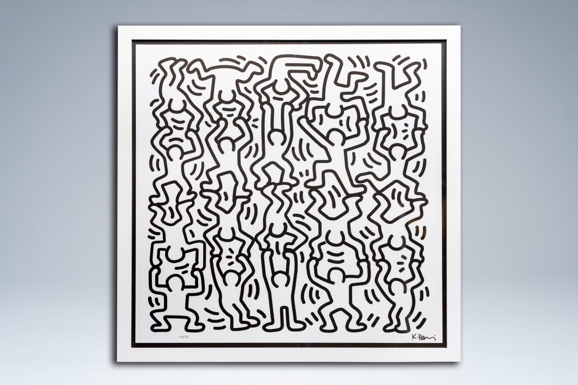 Keith Haring (1958-1990, after): 'Acrobat', serigraph, 102/200 - Image 2 of 6