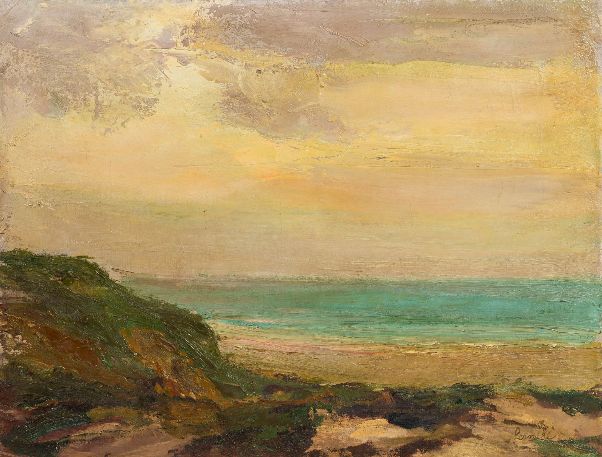 Constant Permeke (1886-1952): Marine, oil on canvas, 1930's