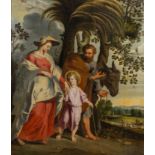 Flemish school, follower of Peter Paul Rubens (1577-1640): The return of the Holy Family from Egypt,