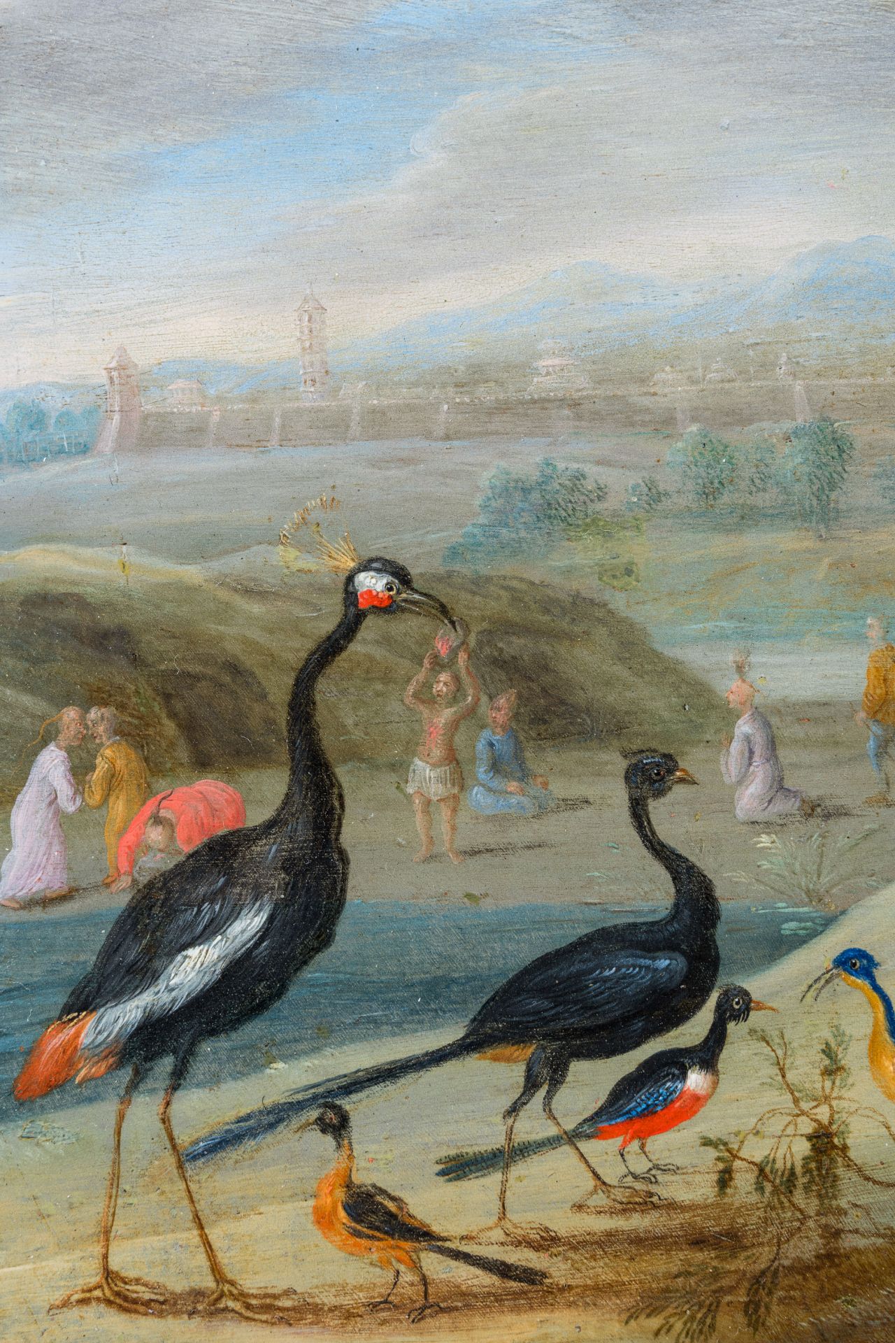 Jan van Kessel (1626-1679): Exotic birds in an oriental landscape, oil on copper - Image 11 of 14