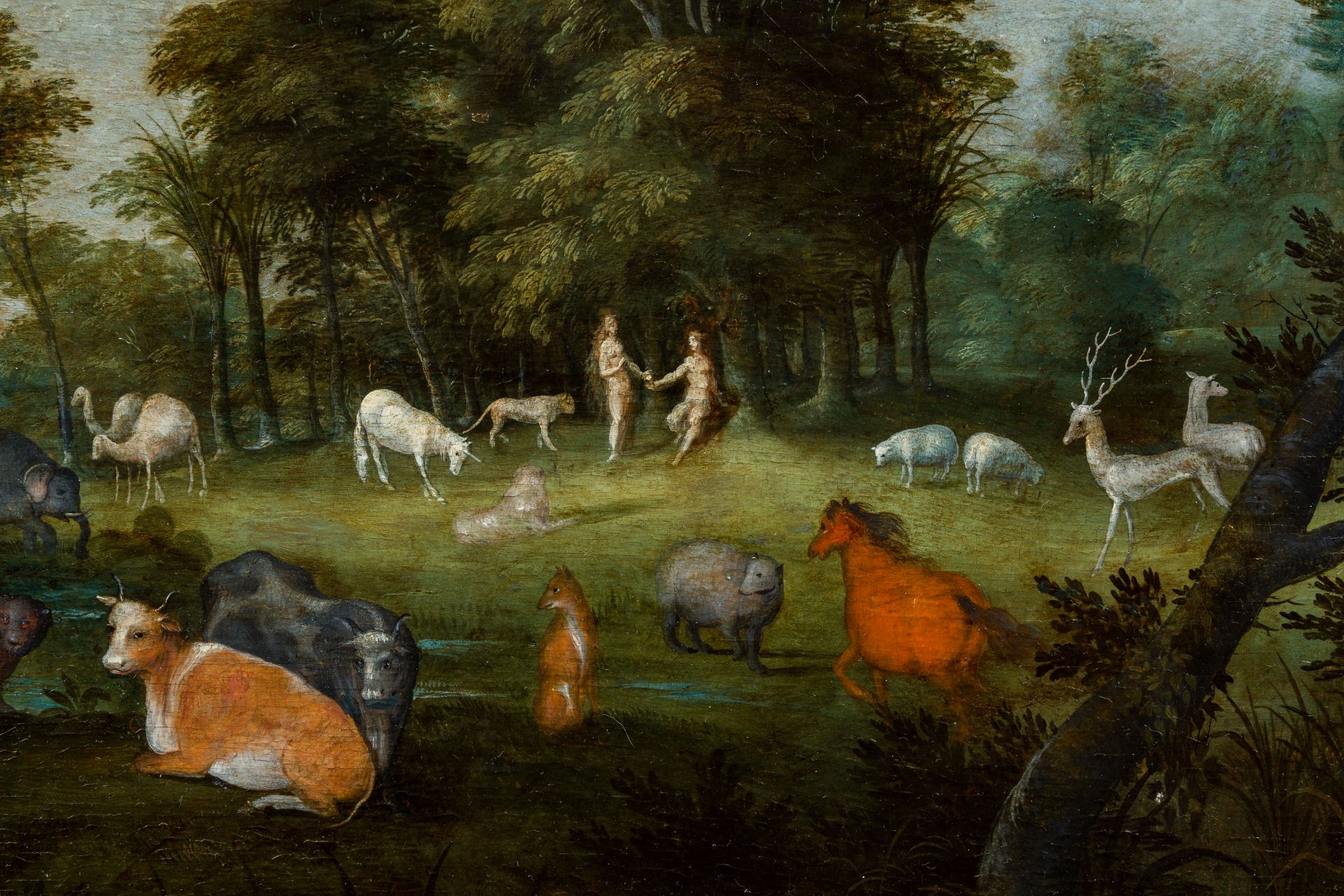 Frans II Francken (1581-1642): Paradise with the creation of Eve, oil on panel - Image 12 of 14