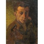 Otto Nagel (1894-1967, in the manner of): Portrait of a German soldier, oil on cardboard, dated (19)