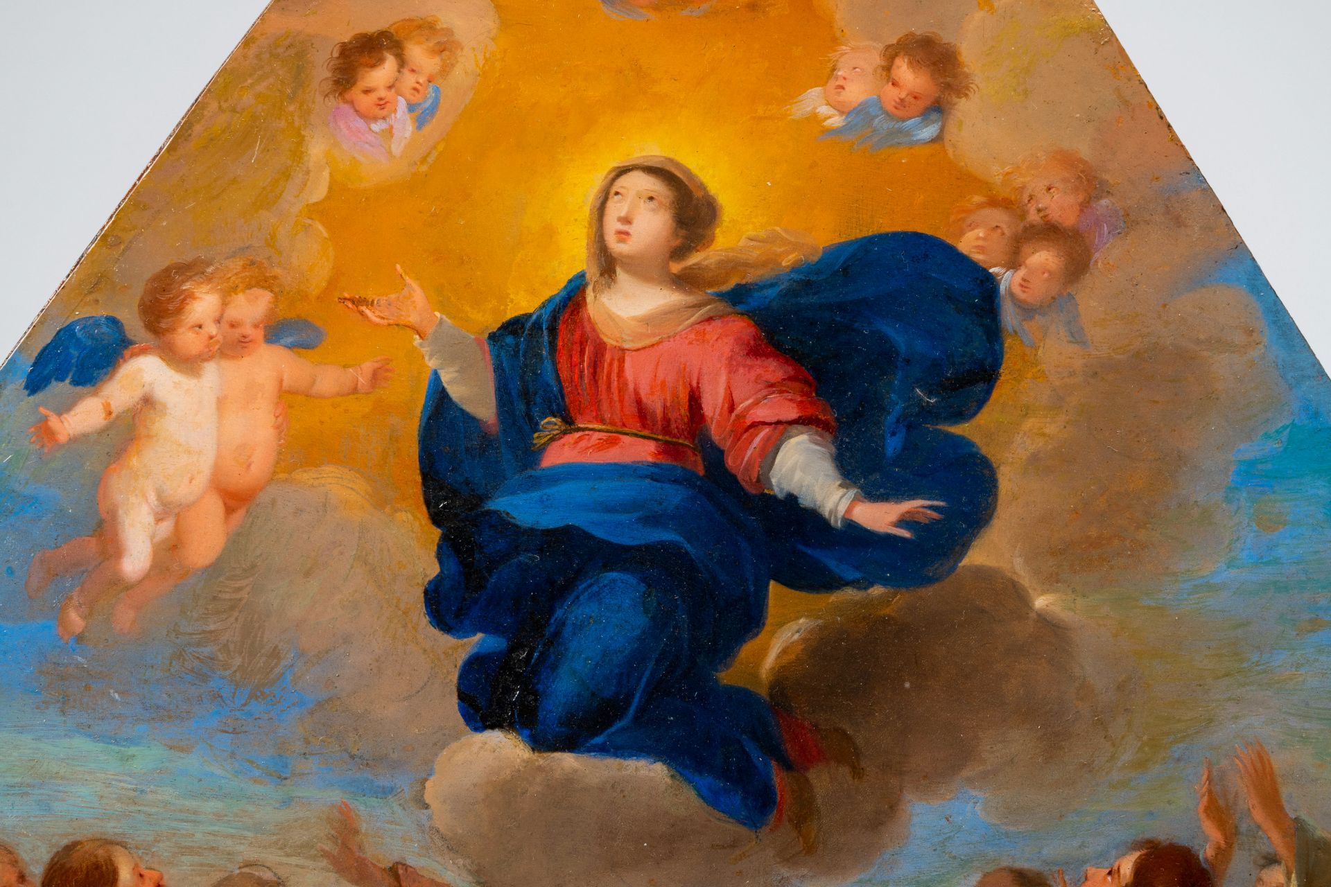 French school, in the manner of Laurent de la Hyre (1606-1656): The Assumption of the Virgin, oil on - Image 7 of 7