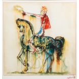 Salvador Dali (1904-1989, after): The Trojan horse, serigraph on silk, ed. 495/2000, dated 1990