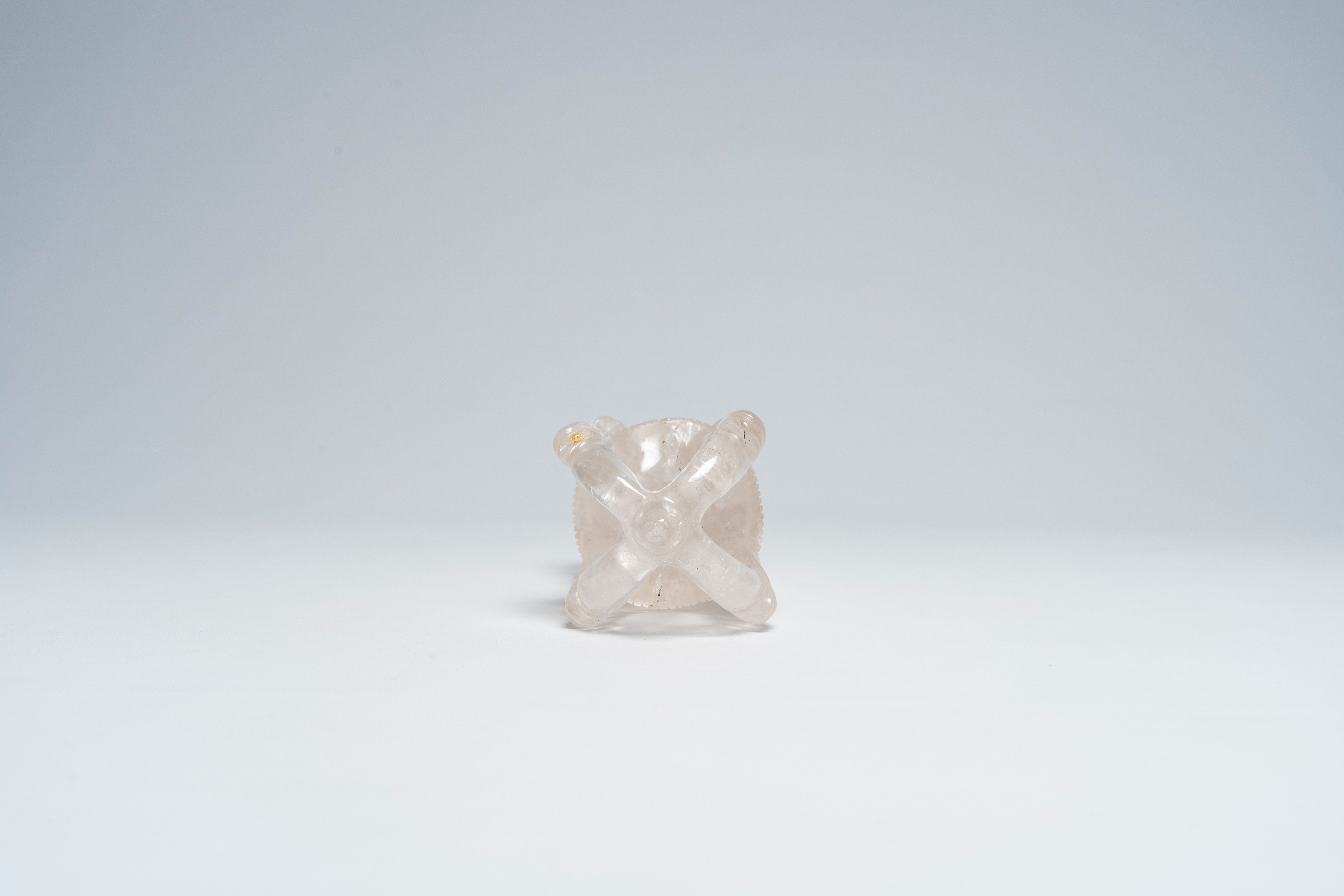 A Tibetan rock crystal vajra, 20th C. - Image 5 of 6