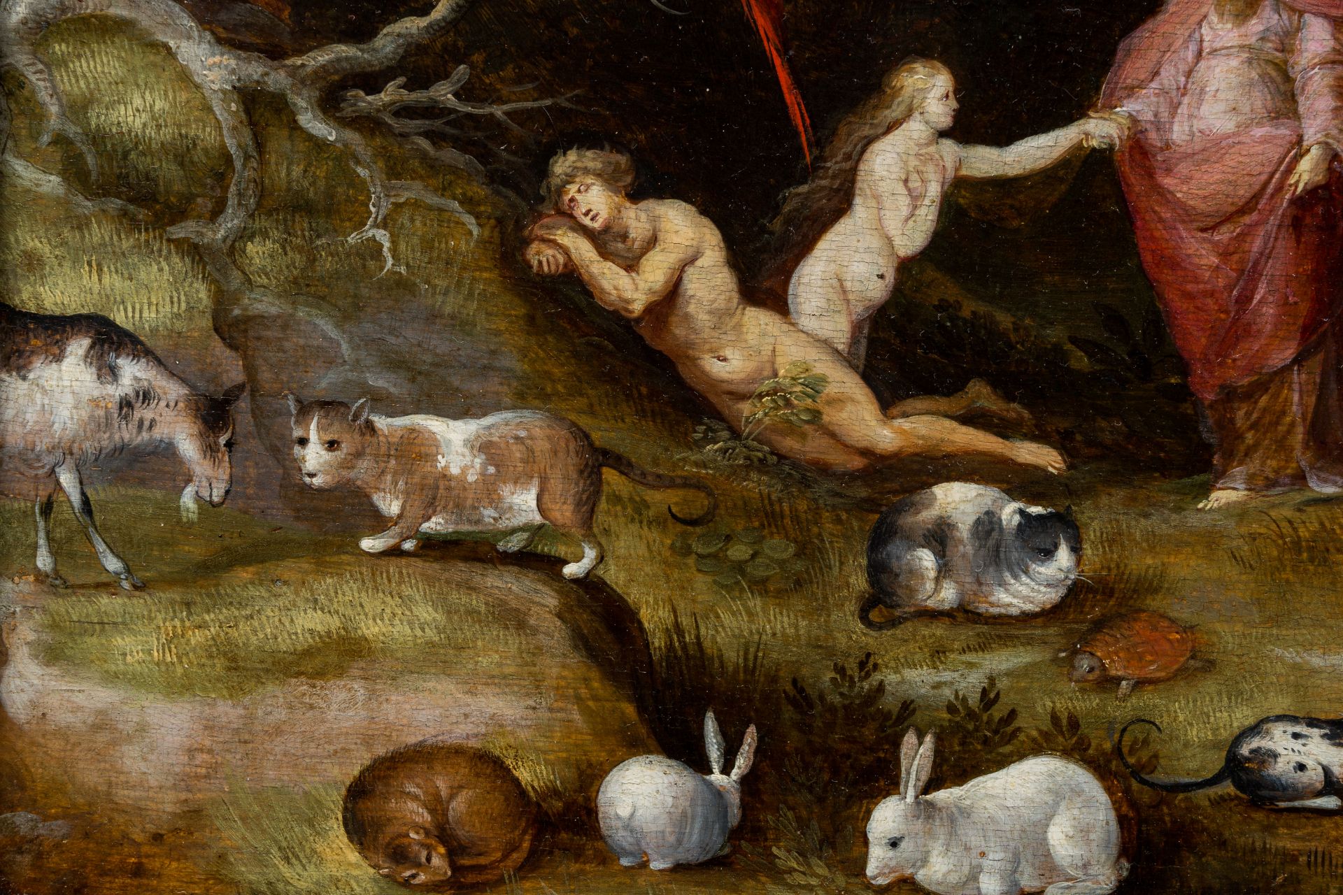 Frans II Francken (1581-1642): Paradise with the creation of Eve, oil on panel - Image 6 of 14