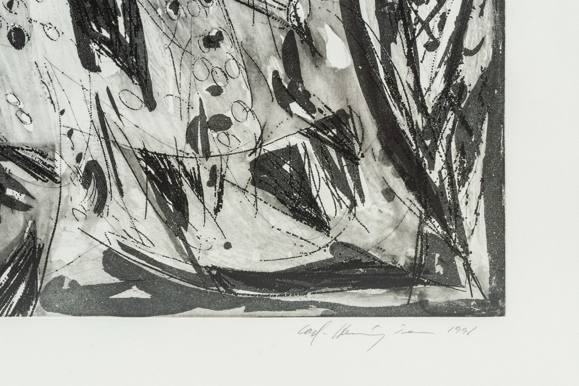 Carl-Henning Pedersen (1913-2007): 'Le grand Meaulnes', etching, ed. H.C. 4/10, dated 1991 - Image 4 of 7