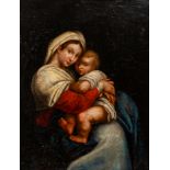 Italian school, after Raphael (1482-1520): Madonna della Seggiola, oil on canvas, 19th C.