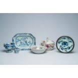 A varied collection of Chinese and Japanese blue, white and famille rose porcelain, 18th C. and late