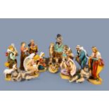 A large polychrome decorated nativity scene, Elio Simonetti for Fontanini, Italy, 20th C.