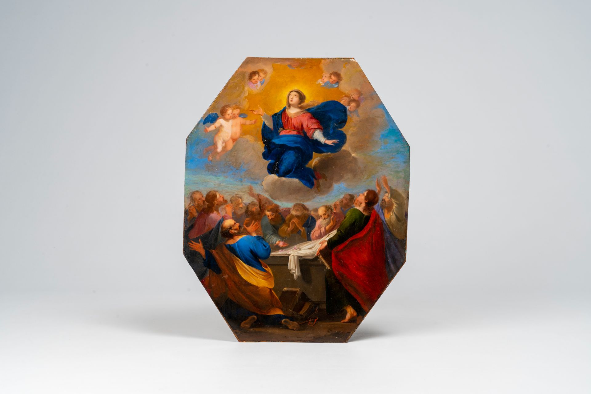 French school, in the manner of Laurent de la Hyre (1606-1656): The Assumption of the Virgin, oil on - Image 2 of 7