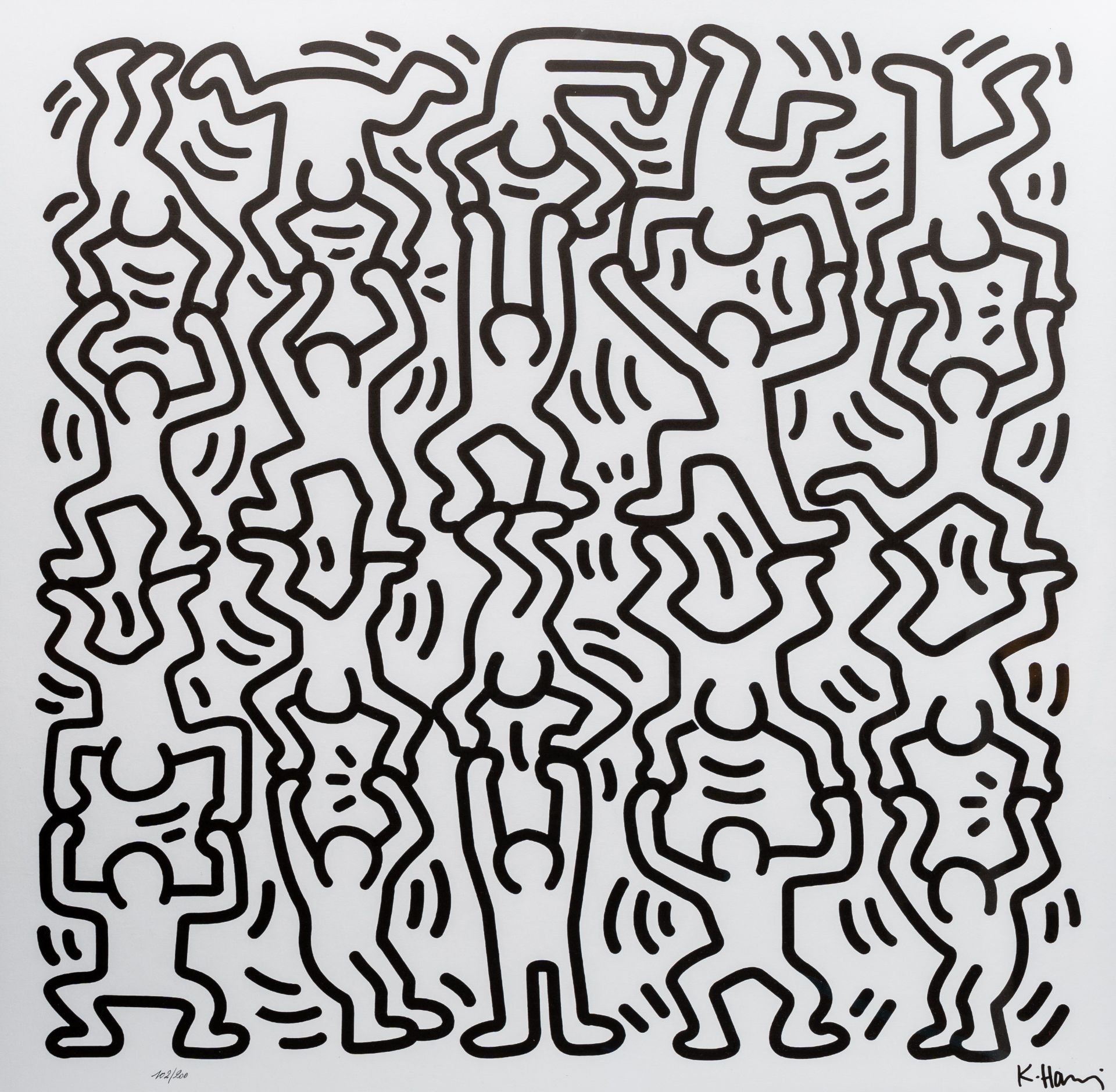 Keith Haring (1958-1990, after): 'Acrobat', serigraph, 102/200