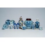 A varied collection of Chinese blue and white porcelain, 18th C. and later