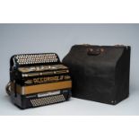 An Italian 'Accordiola' chromatic accordion with button keyboard and box, ca. 2002