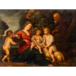 Flemish school, follower of Peter Paul Rubens (1577-1640): The Holy Family with the Infant Saint Joh