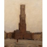 Victor Higgins (1884-1949): The Belfry in Bruges, oil on canvas marouflated on board