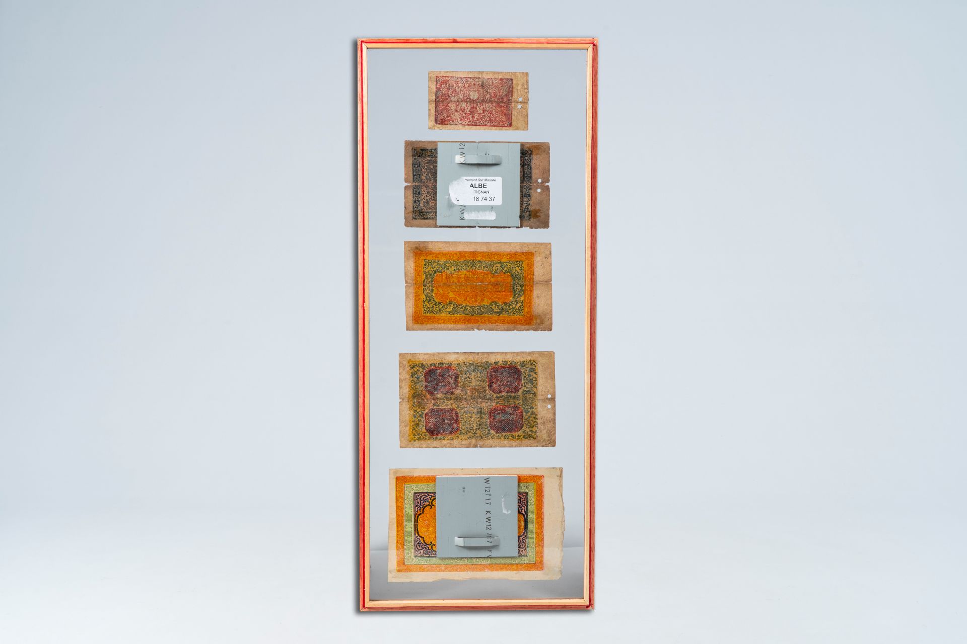 Five Tibetan paper banknotes, first half 20th C. - Image 3 of 3