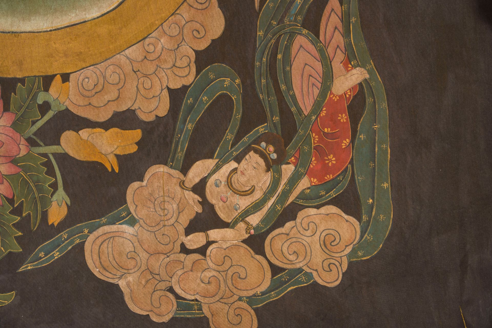 A 'Buddha Shakyamuni' thangka, Nepal, 19th C. - Image 6 of 6