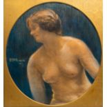 Henri Ottevaere (1870-1944): Female nude, pastel on paper, dated 1912