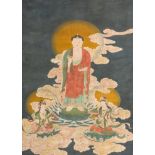 A' Buddha in Tushita heaven' thangka, Nepal, 19th C.