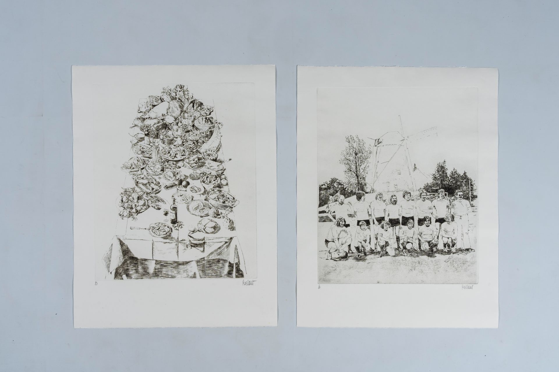 Frans Minnaert (1929-2011): 'Met Darwin op de Beagle', art folder with five etchings and five poems - Image 14 of 32
