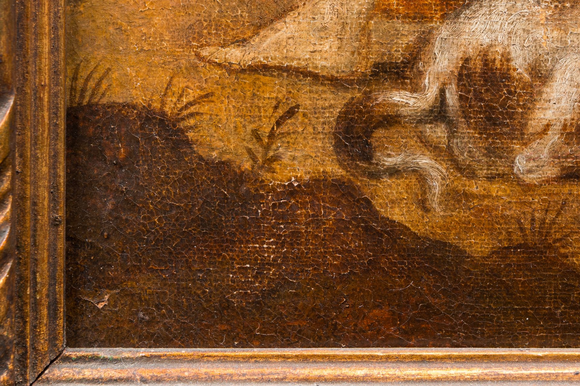 French school: Mythological scene, oil on canvas, ca. 1800 - Image 4 of 6