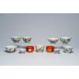 A varied collection of Chinese famille rose bowls, 19th/20th C.