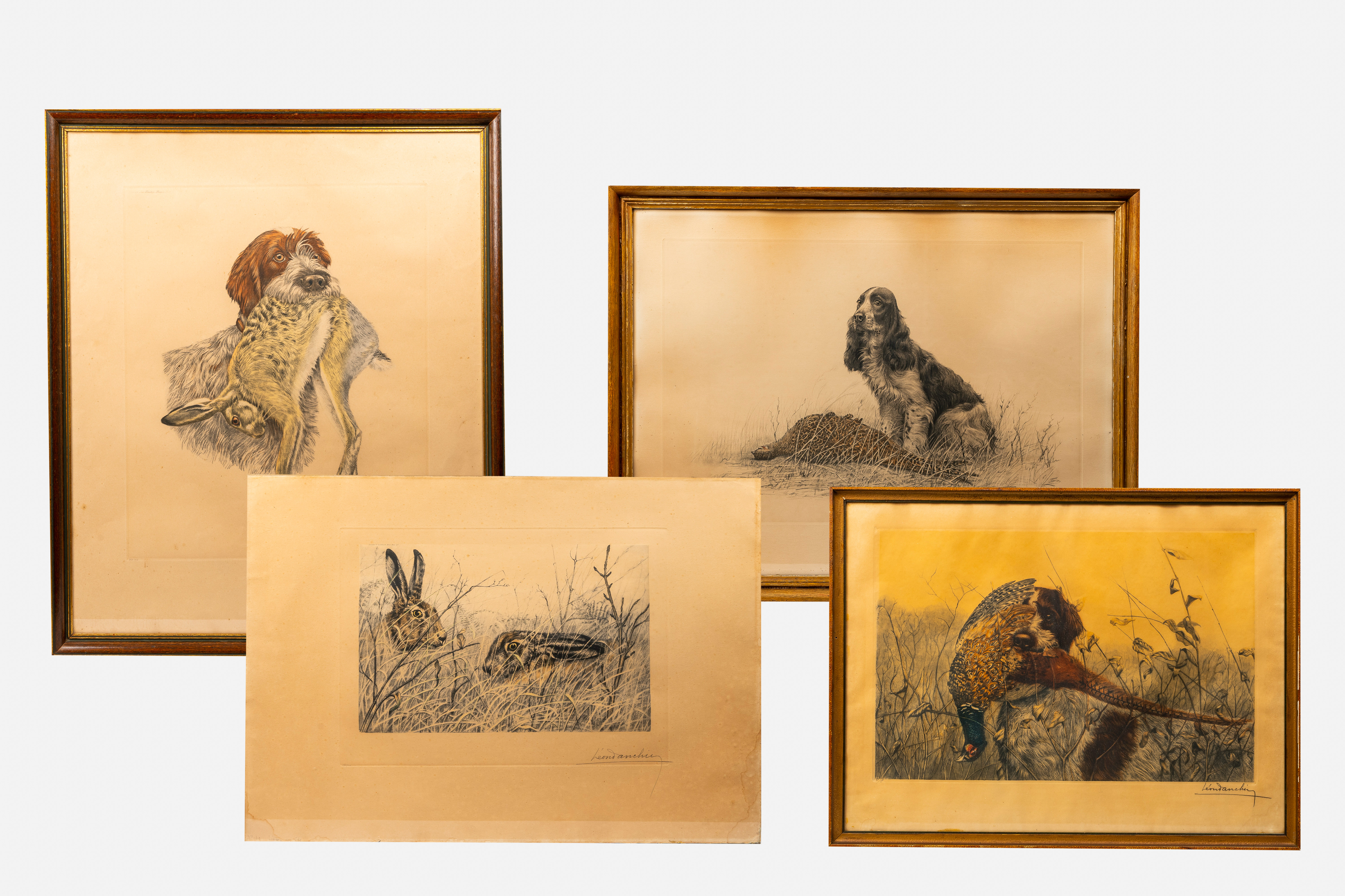 LÃ©on Danchin (1887-1938): Four graphic works with animals