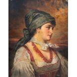 Anton Ebert (1845-1896): An Austrian beauty, oil on canvas