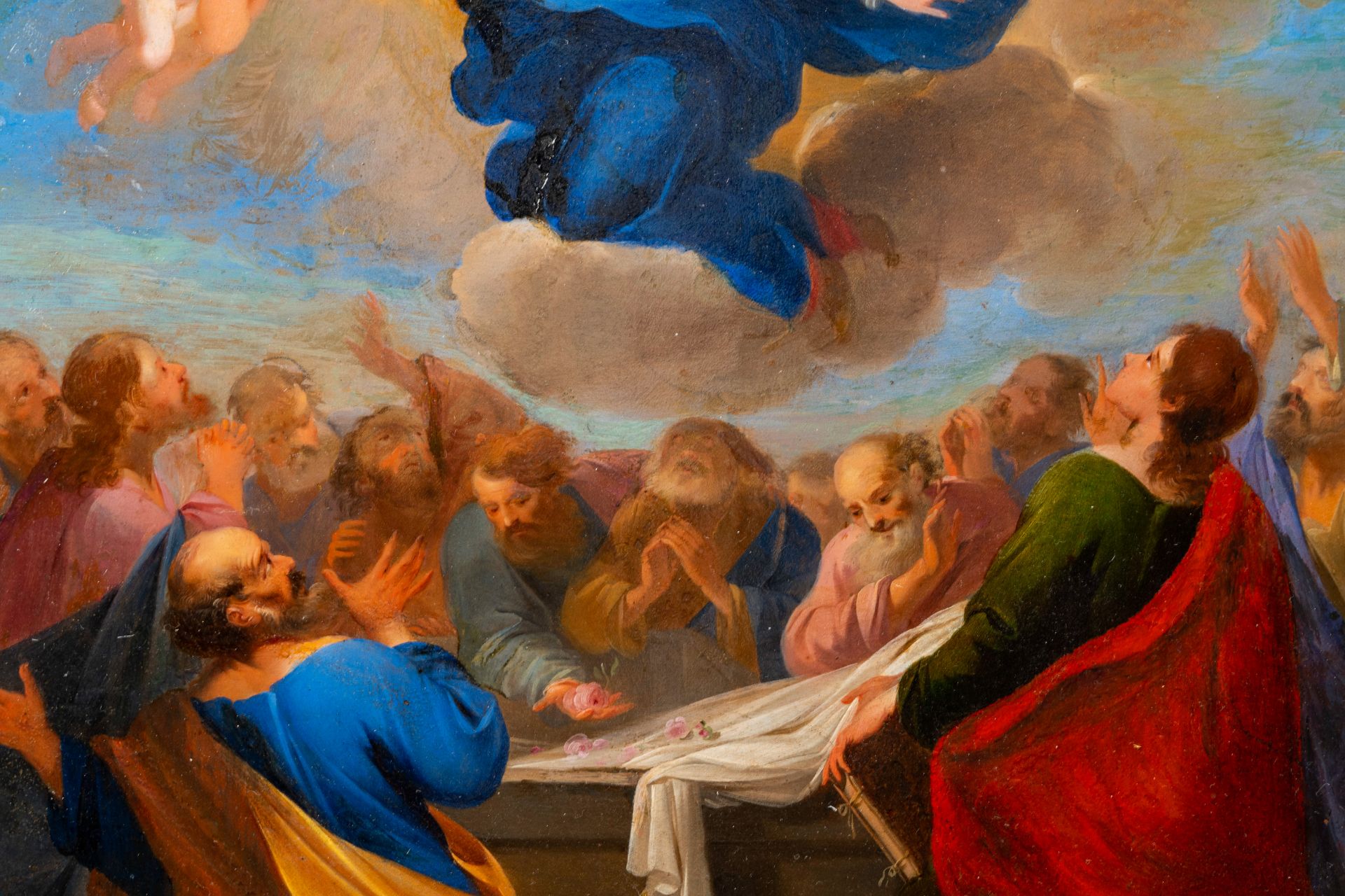 French school, in the manner of Laurent de la Hyre (1606-1656): The Assumption of the Virgin, oil on - Image 6 of 7
