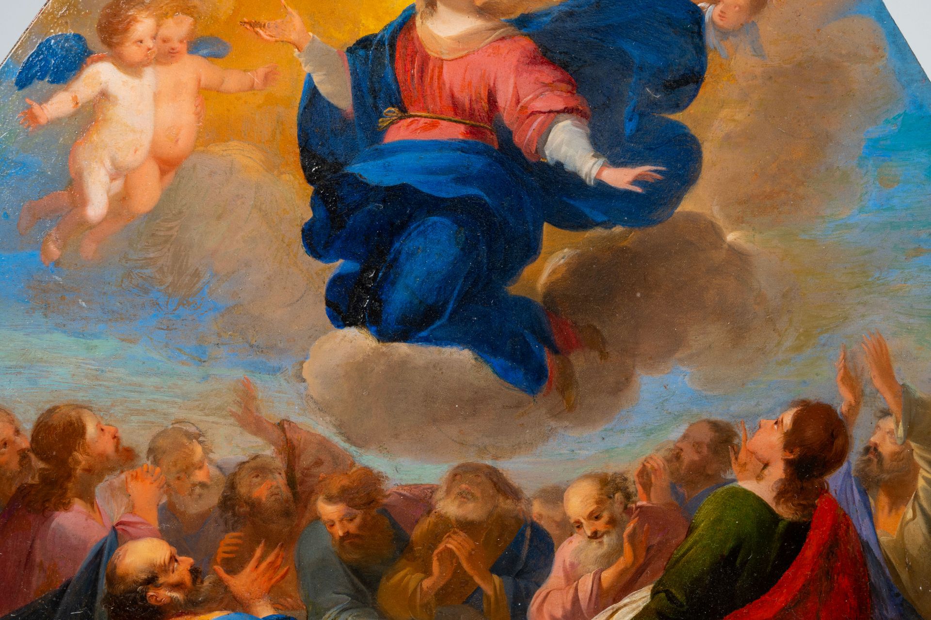 French school, in the manner of Laurent de la Hyre (1606-1656): The Assumption of the Virgin, oil on - Image 4 of 7