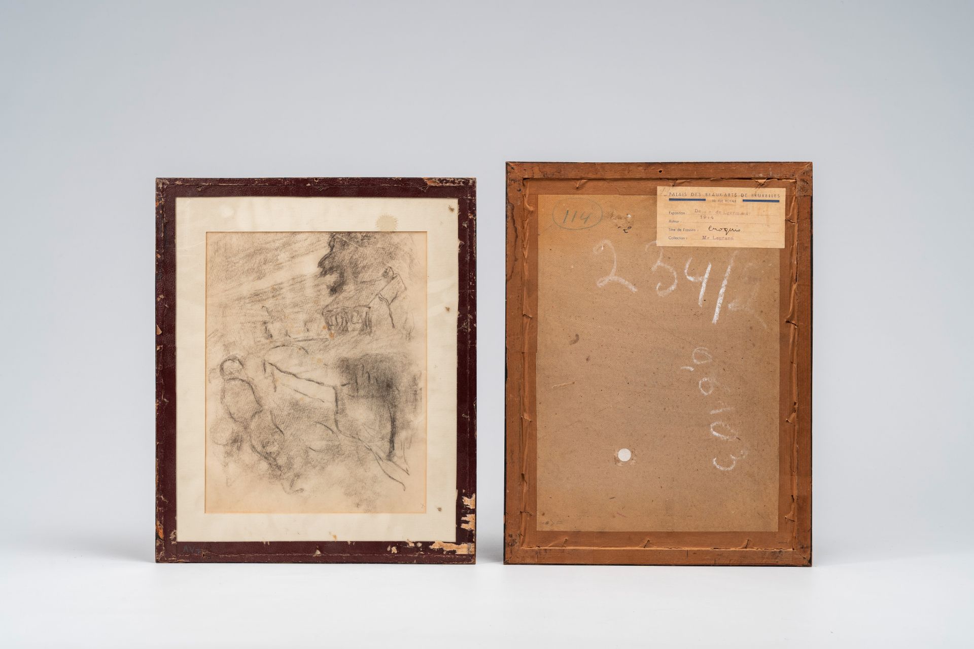 EugÃ¨ne Laermans (1864-1940): Various academic studies and sketches, pencil and charcoal on paper - Image 14 of 14