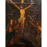 Flemish school: Golgotha, oil on canvas, 18th C.