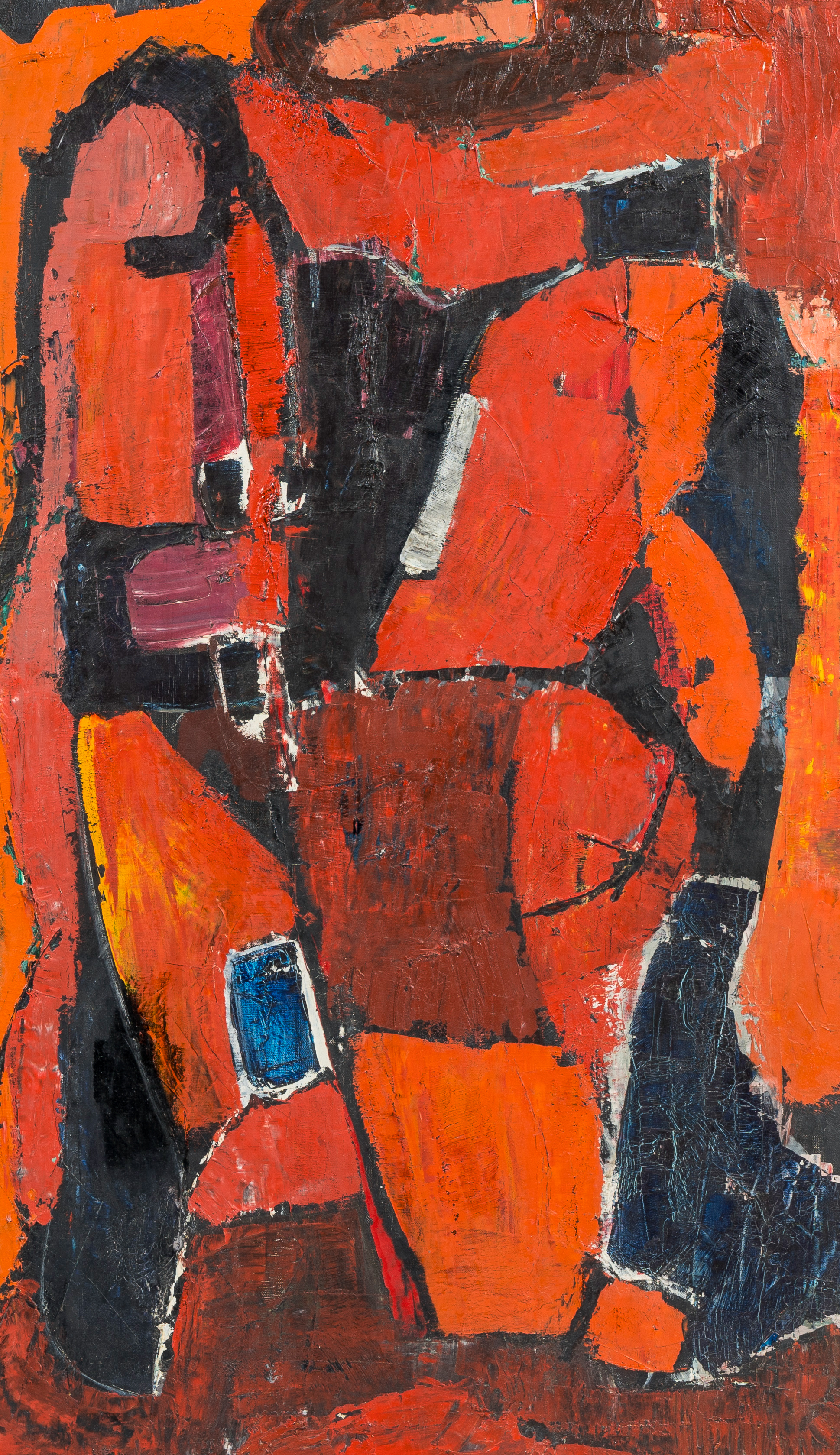 Attributed to Octave Pirlet (1914-1979): Abstract composition, oil on canvas
