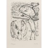 Asger Jorn (1914-1973): 'Stranger in the village', etching, ed. 39/50, [1953]