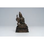 A Sino-Tibetan copper alloy figure of Lama, 18th/19th C.