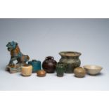 Nine pieces of Chinese and Southeast-Asian ceramics, probably Han and later