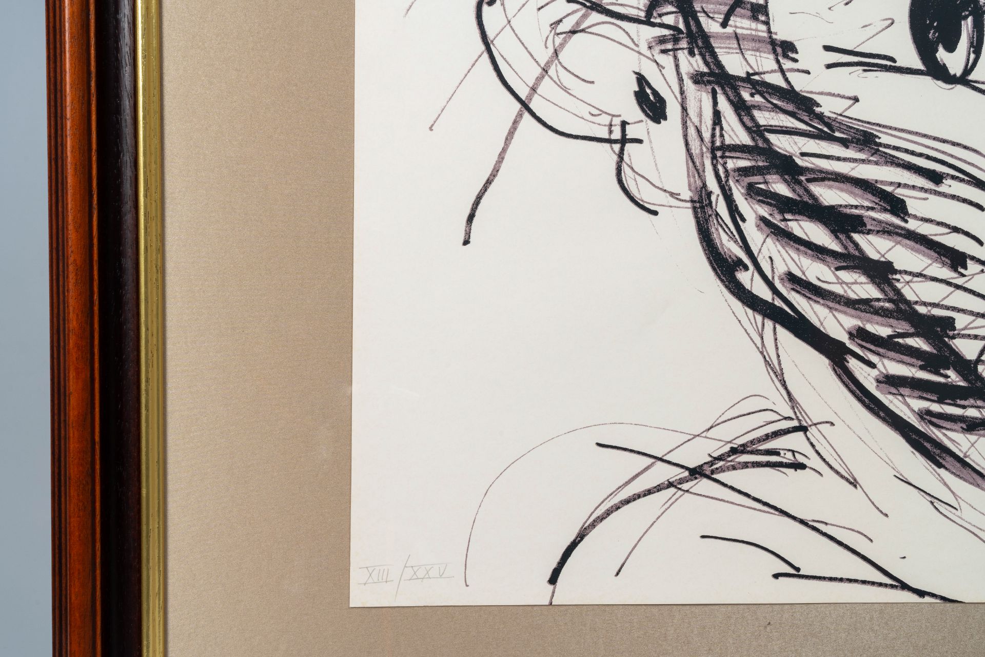 Roger Somville (1923-2014): A head, lithograph, ed. XIII/XXV, dated 1974 - Image 5 of 5