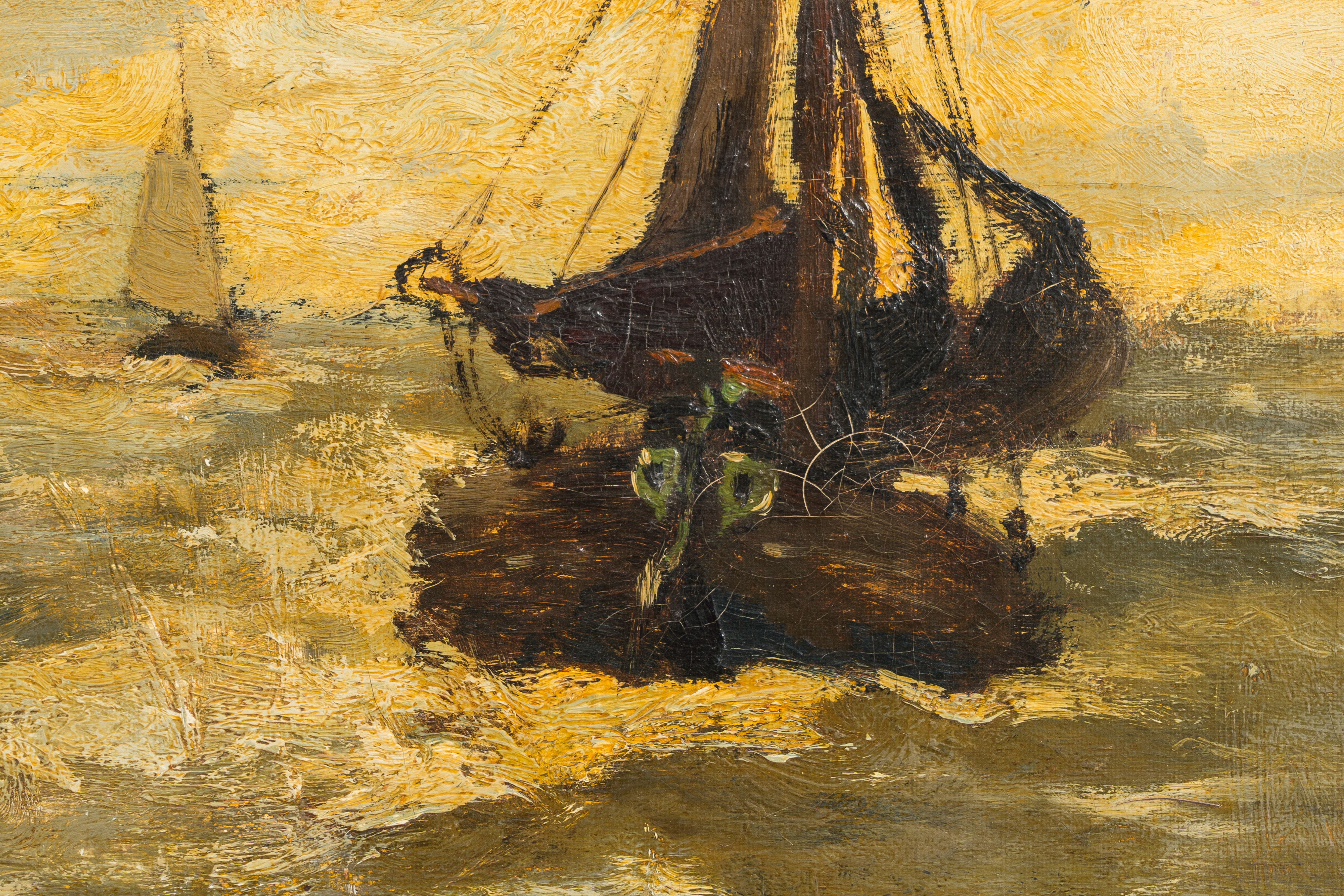 Armand Apol (1879-1950): Marine, oil on canvas, dated 1904 (?) - Image 5 of 6
