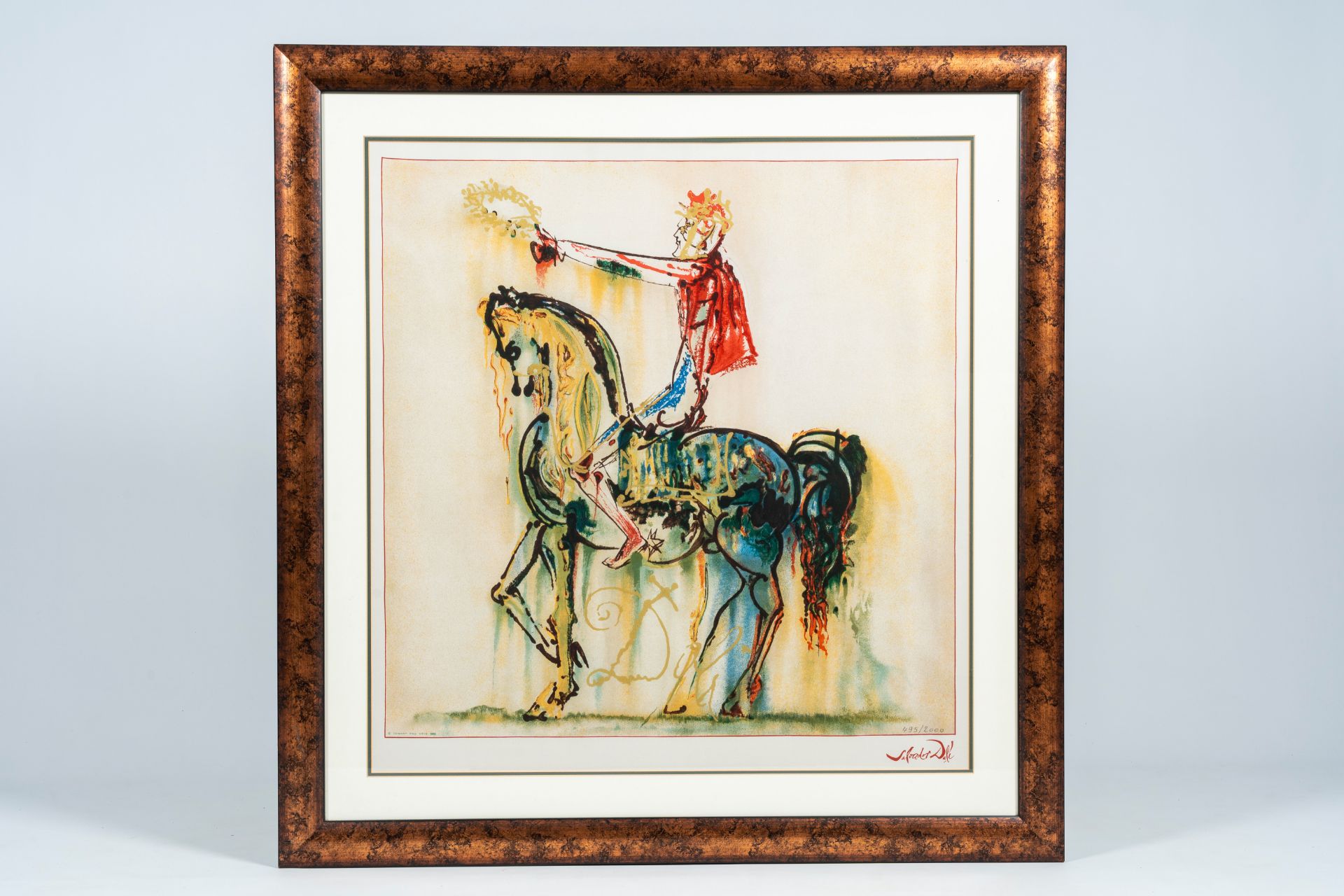 Salvador Dali (1904-1989, after): The Trojan horse, serigraph on silk, ed. 495/2000, dated 1990 - Image 2 of 7