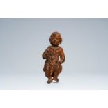 A Flemish carved oak wood Christ Child, 17th C.