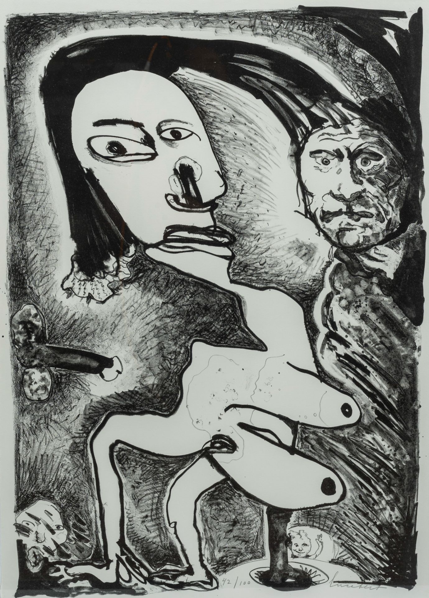 Lucebert (1924-1994): Untitled, lithograph, ed. 42/100