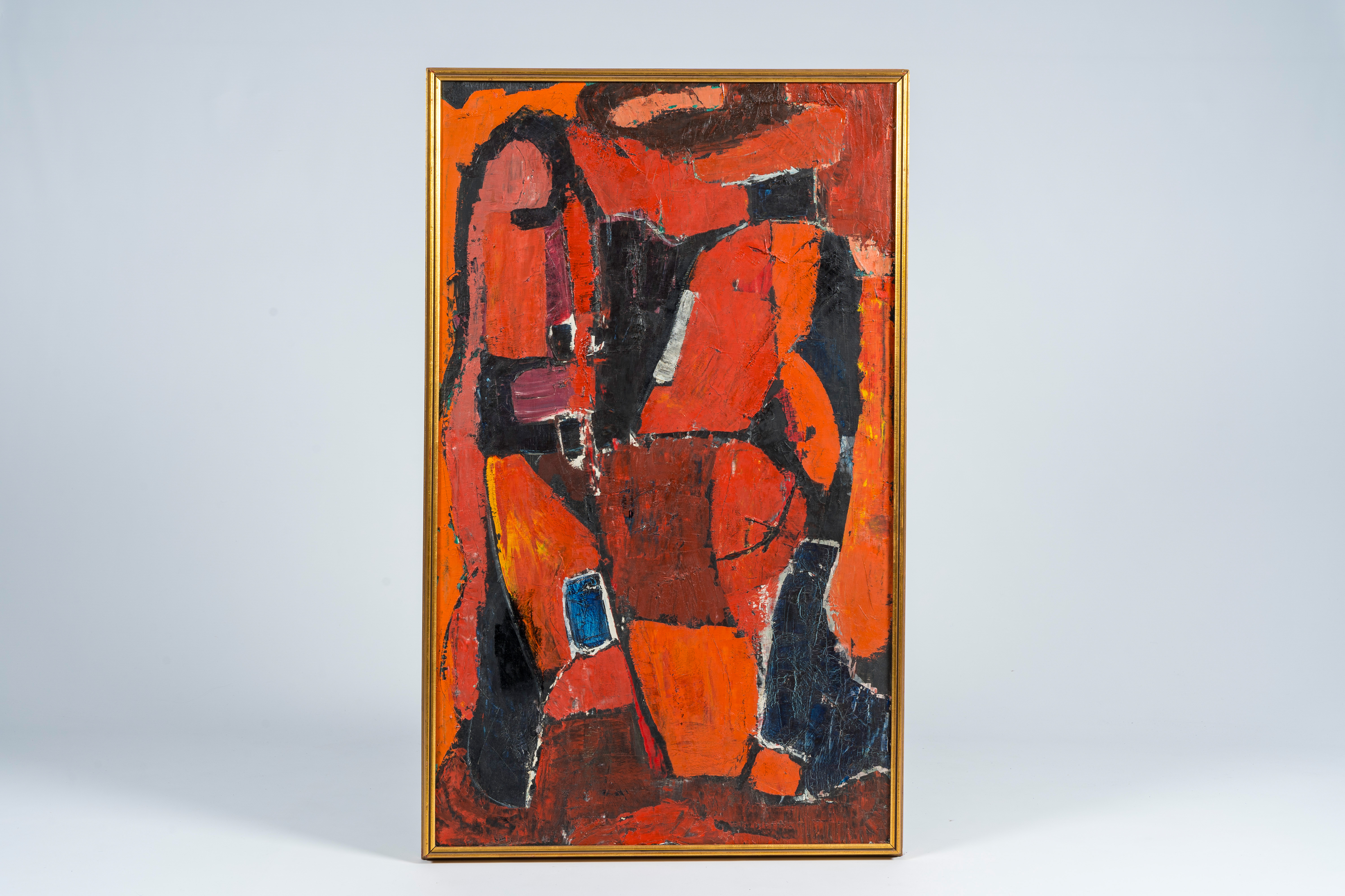 Attributed to Octave Pirlet (1914-1979): Abstract composition, oil on canvas - Image 2 of 7