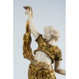 Affortunato Gory (act. 1895/1925): Oriental dancer, marble and gilt bronze