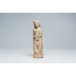 A French Gothic revival limestone Madonna, ca 1900