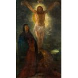 French school, in the manner of ThÃ©odore ChassÃ©riau (1819-1856): The crucifixion with the Virgin a