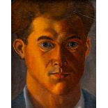 Gaston Relens (1909-2011): Self portrait, oil on canvas marouflated on board, dated 1930