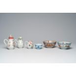 A varied collection of Chinese blue, white, famille rose and 'Amsterdams bont' Dutch-decorated porce