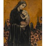 Robert Vande Velde (1895-1978): Madonna and Child, mixed media on paper